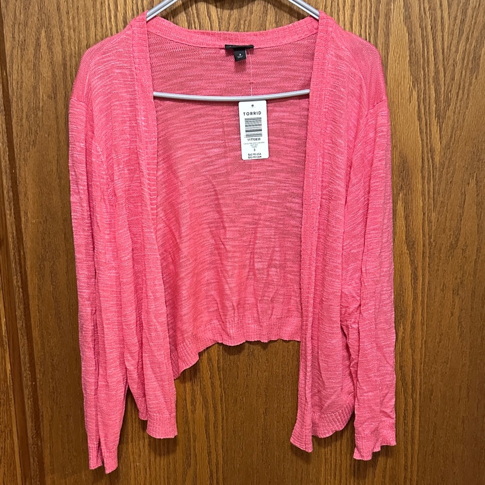 Torrid Vibrant Pink Open Cardigan